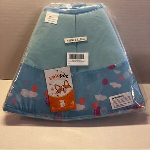 Dog Recovery Collar -  Lelepet - Blue - Size Large - NWT